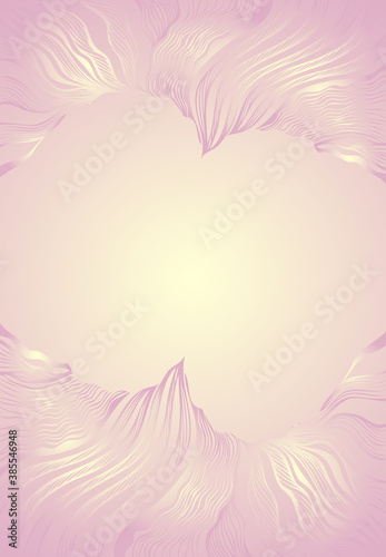 Template background with  abstract line art pattern in pink lilac colors for visited  card or Post Card or for package of cosmetic or  perfume  or for label