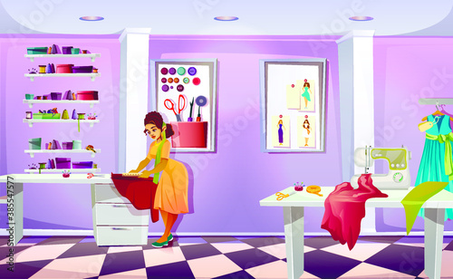 girl designer clothes at work