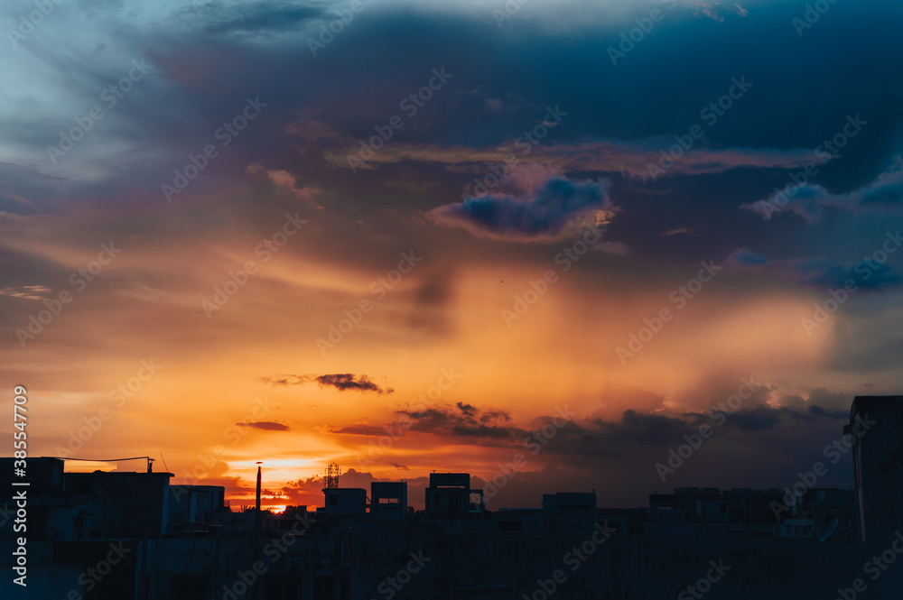 sunset in the city sunset in the city