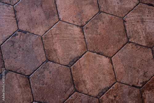 Vintage brown ceramic tile