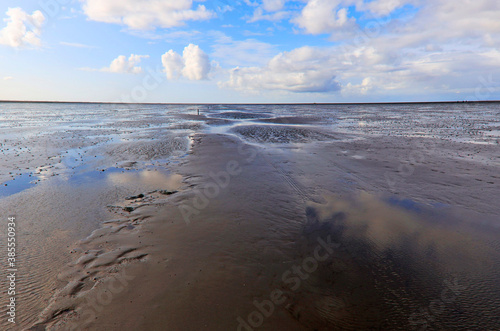 Wallpaper Mural The Wadden Sea National Park near the Peninsula Nordstrand in Germany, Europe Torontodigital.ca