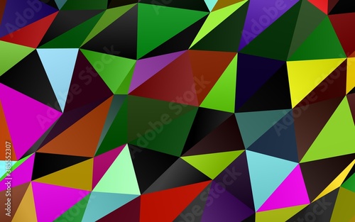 Dark Multicolor, Rainbow vector abstract mosaic pattern.