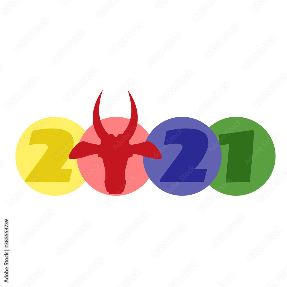 Colored 2021 Happy New Year. Elegant design of colorful 2021 logo numbers. Perfect typography for design and new year celebration invite. Christmas vector illustration. Isolated on white background Colored 2021 Happy New Year. Elegant design of colorful 2021 logo numbers. Perfect typography for design and new year celebration invite. Christmas vector illustration. Isolated on white background