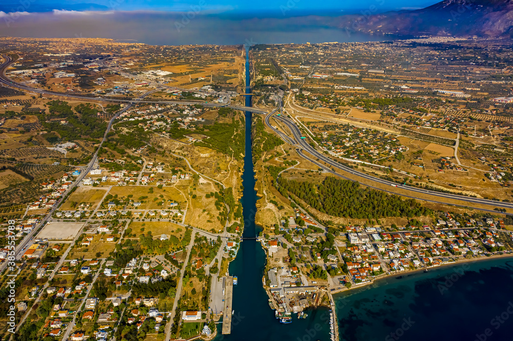 Korinth Kanal in Griechenland aus der Luft | Korinth Canal in Greece from above