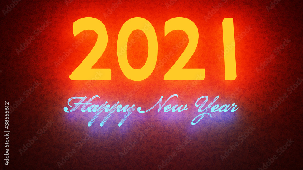 3d rendering text moke up postcard happy new year 2021 3d rendering text moke up postcard happy new year 2021