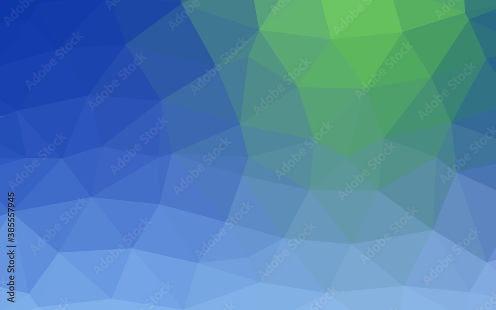 Fototapeta premium Light Blue, Green vector abstract polygonal cover.