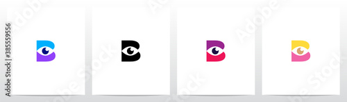 Eyes On Letter Logo Design B
