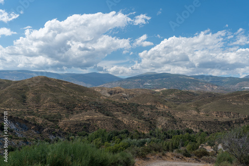 Mountainous landscape in the Sierra Nevada in southern Spain