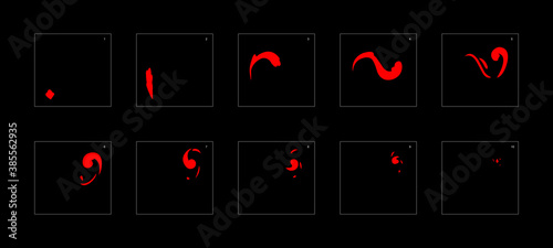 Smoke effect. fire smoke animation sprite sheet. classic fire smoke effect animation for game or cartoon or animation. vector style fire animation effect 1898.