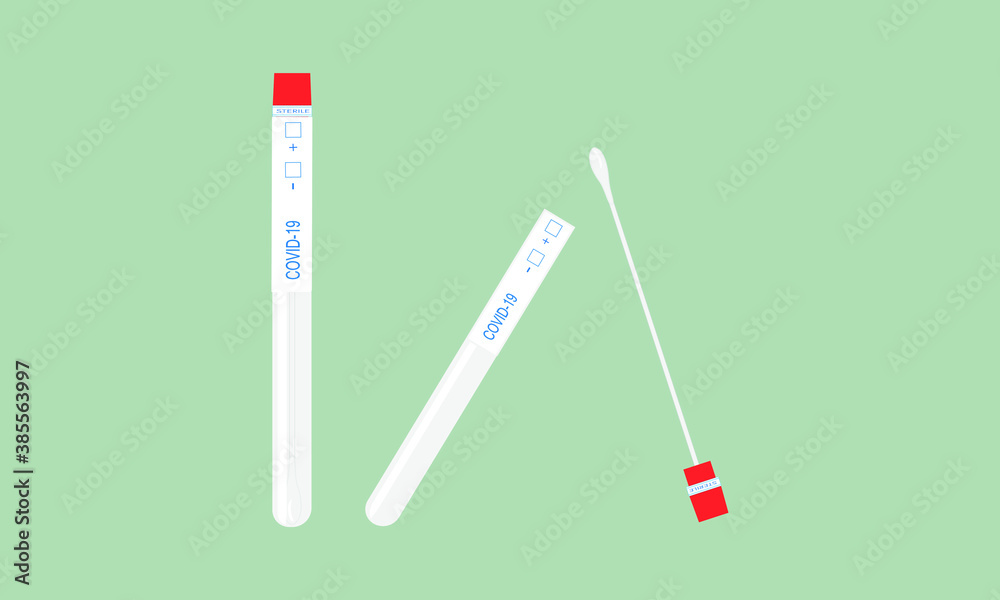 Coronavirus test. Study of a new virus covid-19. Positive and negative test results. Coronavirus test. Study of a new virus covid-19. Positive and negative test results.
