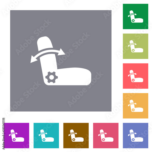 Car seat adjustment square flat icons