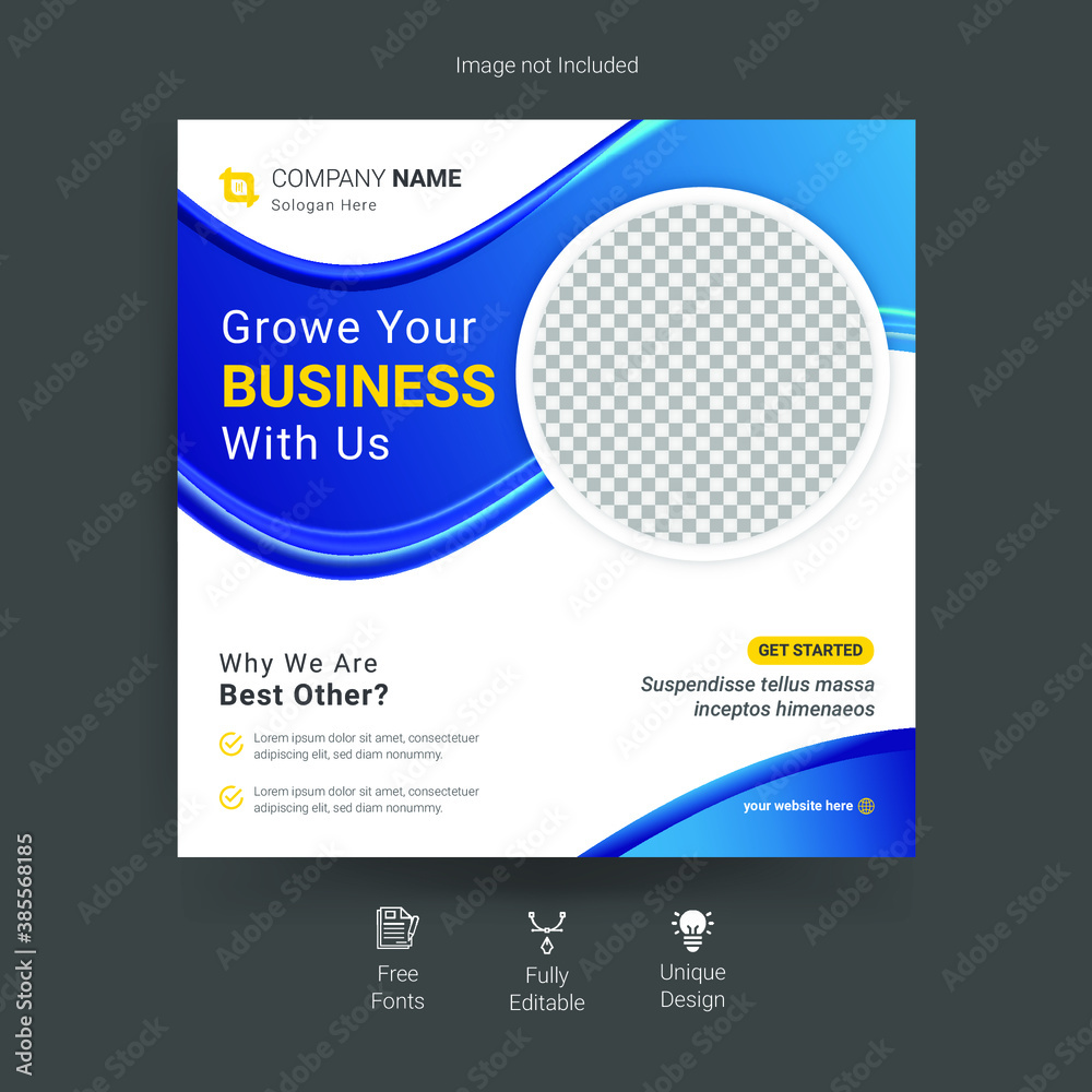 Creative business marketing social media post template Creative business marketing social media post template
