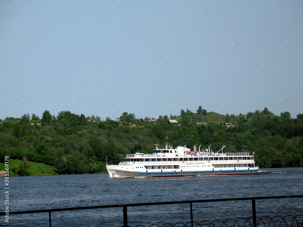 Russia, Ivanovo region, small town of Ples, Volga river Russia, Ivanovo region, small town of Ples, Volga river