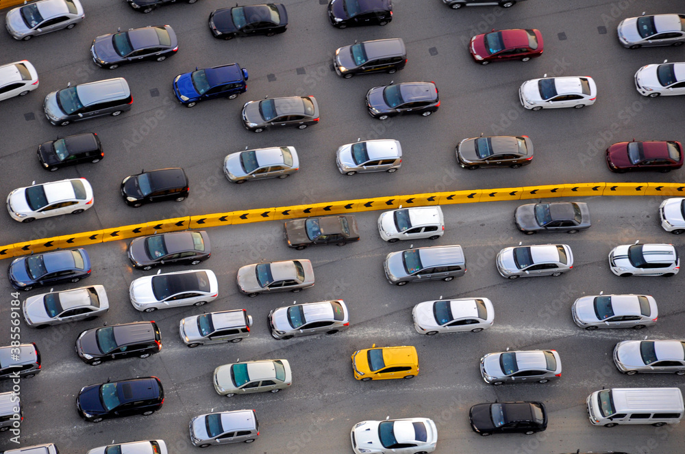 Naklejka premium Traffic on a highway