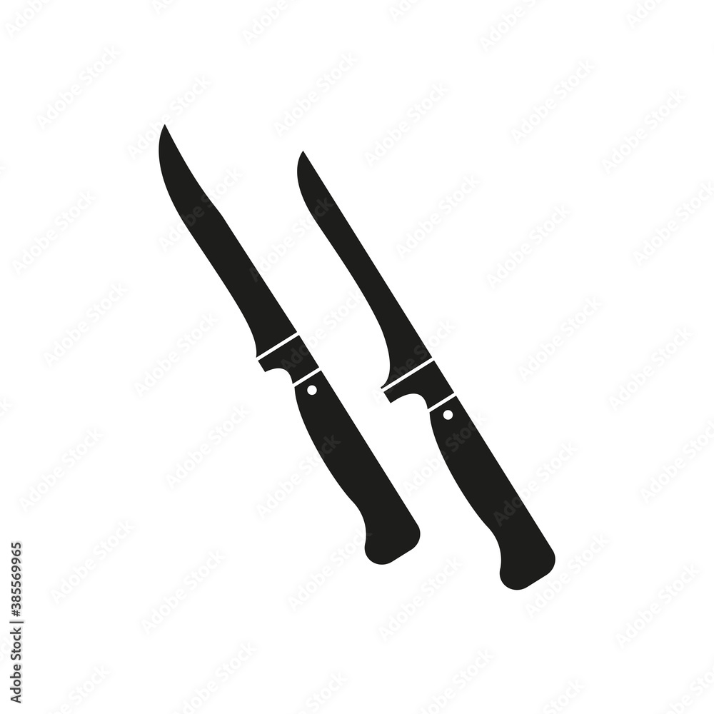 Icon of a knife. Simple vector illustration on a white background Icon of a knife. Simple vector illustration on a white background