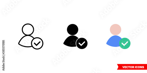 Apply skin icon of 3 types color, black and white, outline. Isolated vector sign symbol.