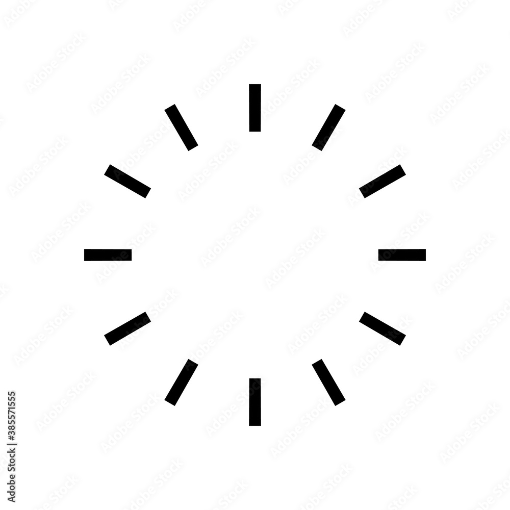 Black time clock icon isolated on white background Black time clock icon isolated on white background