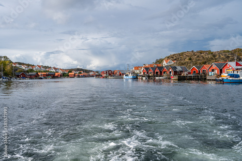 A typical fishing village on the Swedish Atlantic coast. Picture from Hamburgsund, Vastra Gotaland, Sweden photo