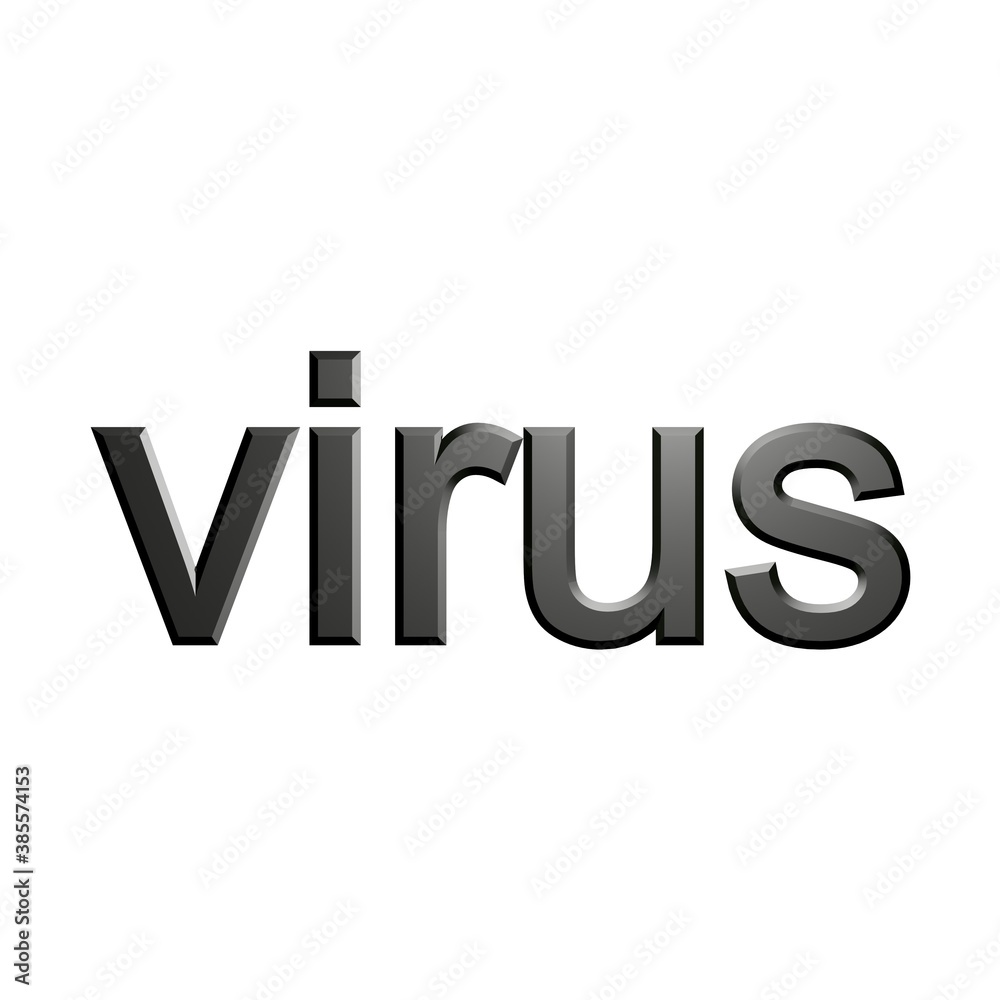 abstract gray letters - virus.3d effect.
