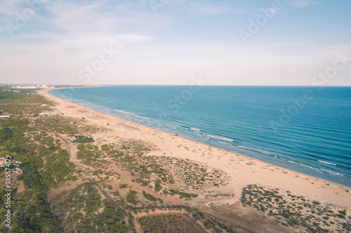 Cabanas beach in the Algarve during September from drone © Miguel Valente