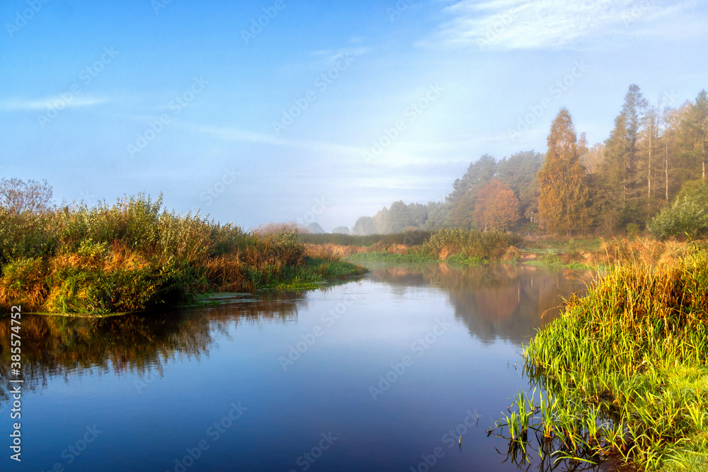 Jesień w Dolinie Górnej Narwi, Podlasie, Polska