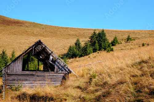 abandoned cottage on the hills