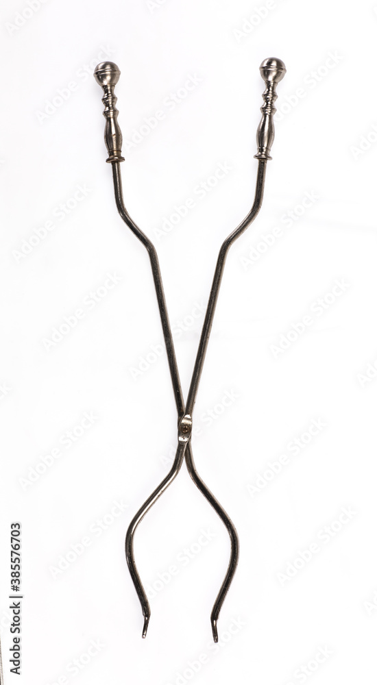 fireplace tongs isolated on white background fireplace tongs isolated on white background