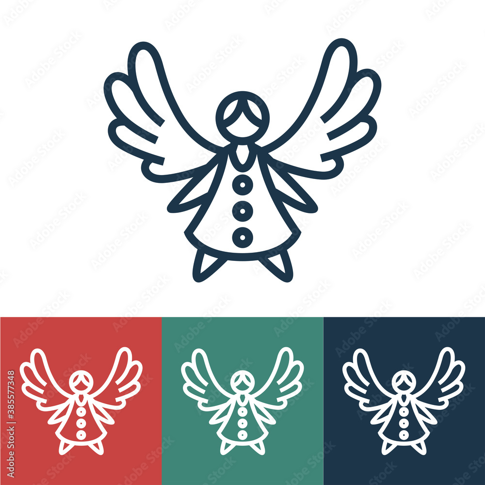Linear vector icon with angel Linear vector icon with angel