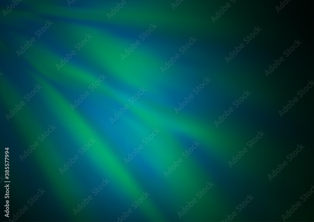 Dark Blue, Green vector blurred bright template.