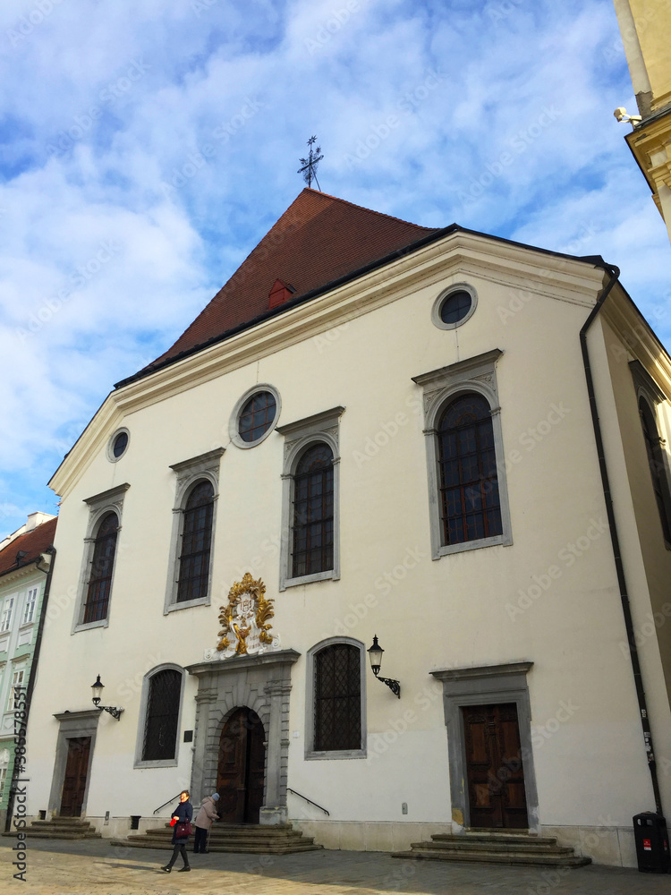 the street in Old Town of Bratislava, Slovakia