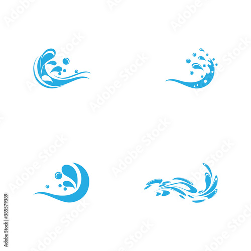 Set water splash icon vector illustration design template
