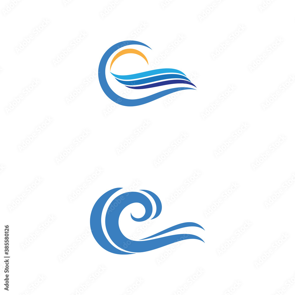 Waves Logo Template vector symbol Waves Logo Template vector symbol