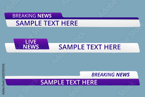 News lower thirds pack vector