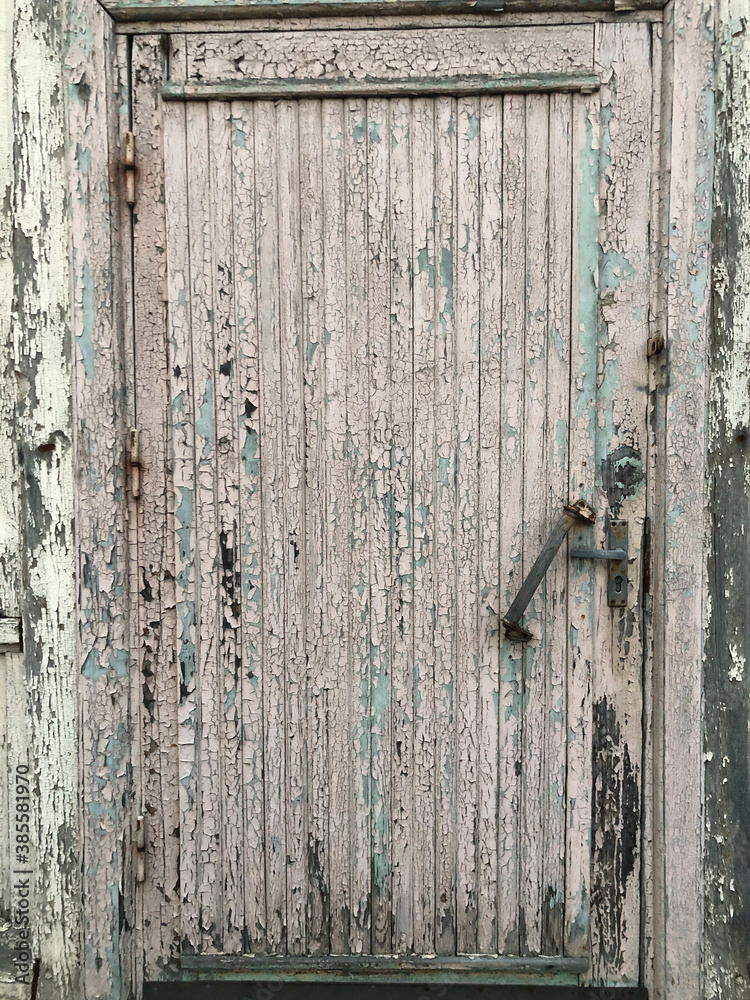 old wooden door with lock