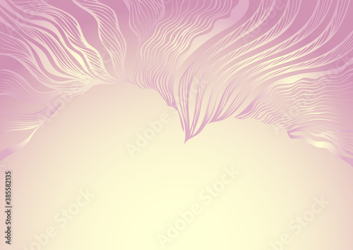 Template background with  abstract line art pattern in pink lilac colors for visited  card or Post Card or for package of cosmetic or  perfume  or for label