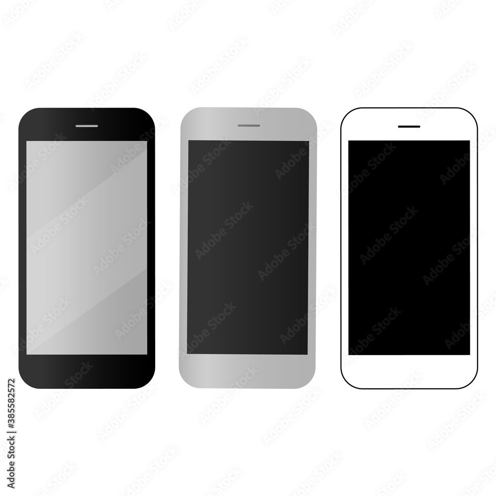 Mobile, smartphones icons set stock vector illustration. Mobile, smartphones icons set stock vector illustration.