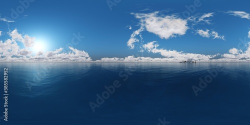 archipelago, sea bay, HDRI, environment map , Round panorama, spherical panorama, equidistant projection, 360 high resolution panorama  3d rendering,   © ustas