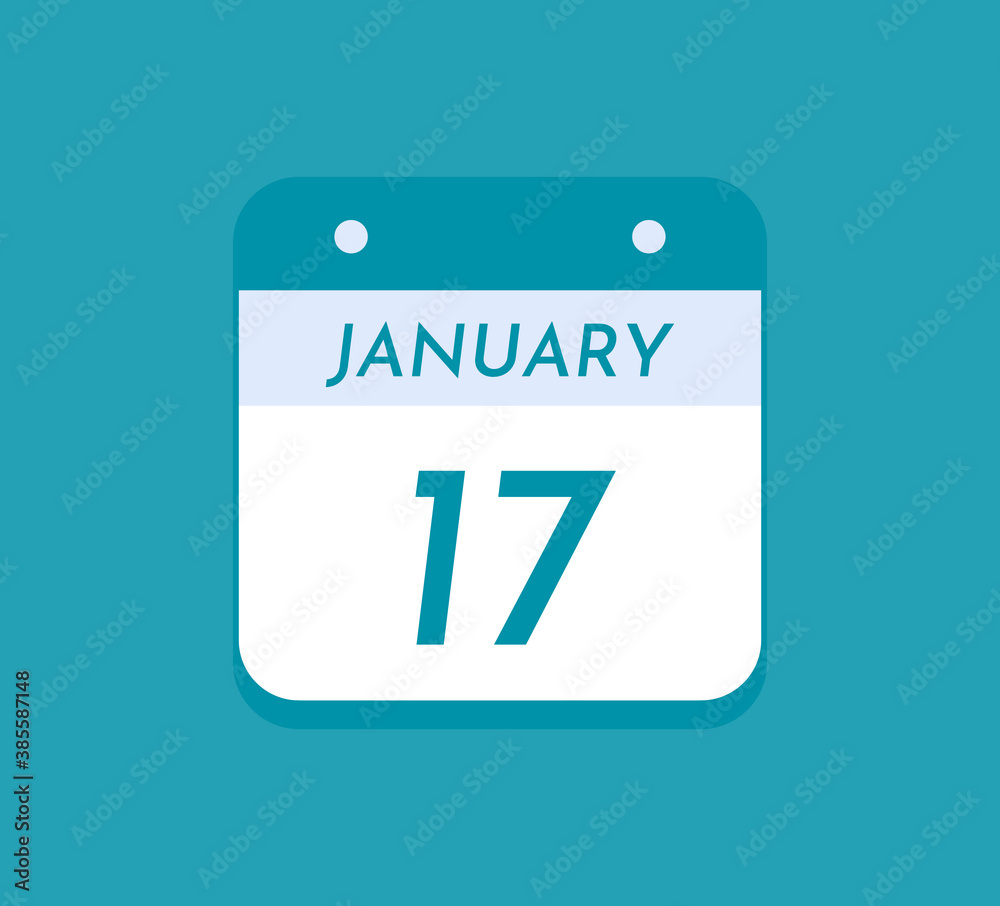 January 17 Single Day Calendar, 17 January January 17 Single Day Calendar, 17 January