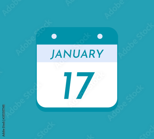 January 17 Single Day Calendar, 17 January 