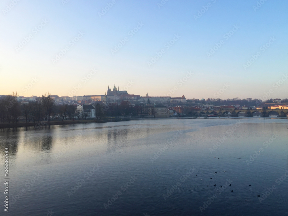 Vltava river in Prague Czech