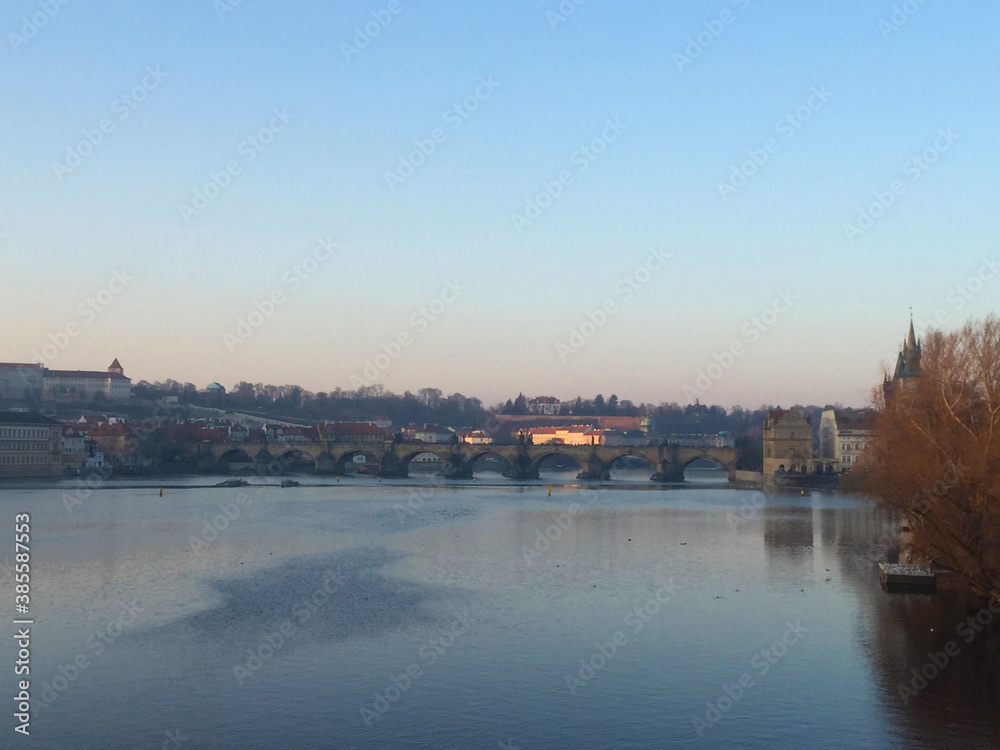 Vltava river in Prague Czech