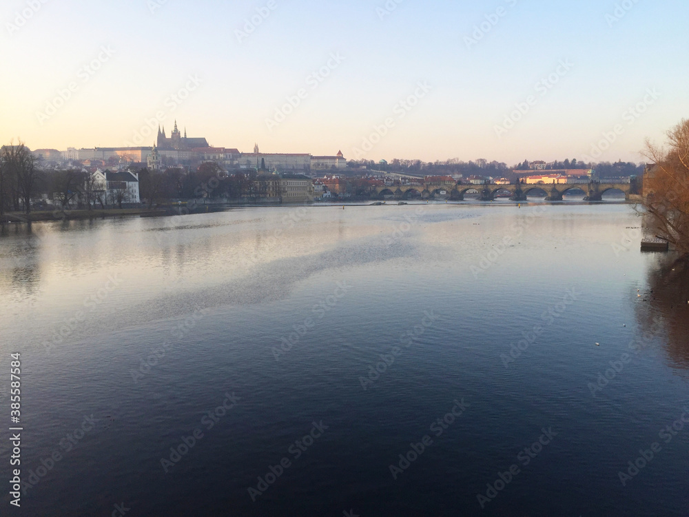 Vltava river in Prague Czech