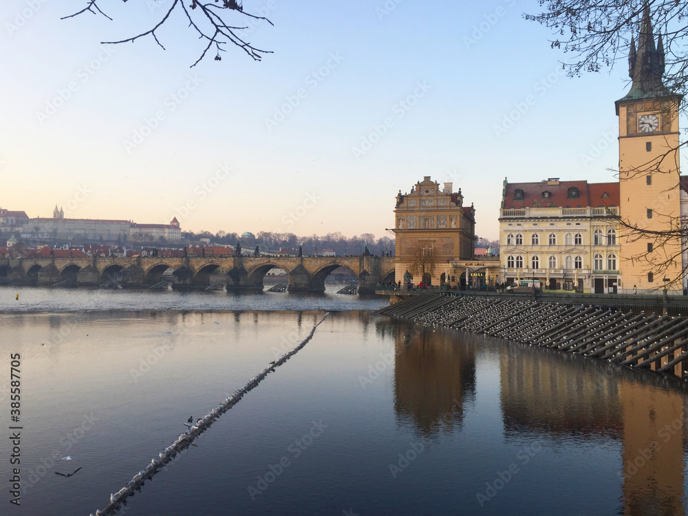 Vltava river in Prague Czech