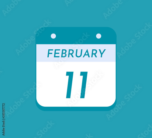 February 11 Single Day Calendar, 11 February