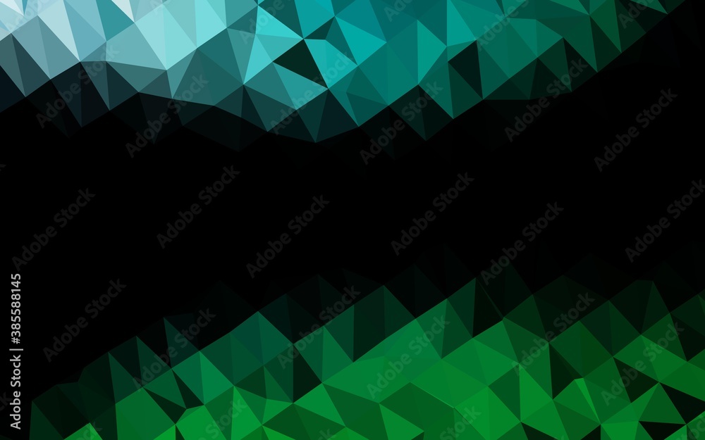 Dark Blue, Green vector blurry triangle template. Dark Blue, Green vector blurry triangle template.