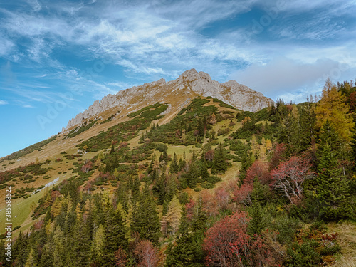 Vordernberger Griesmauer peak in the Hochschwab mountain region in Austria, European Alps photo
