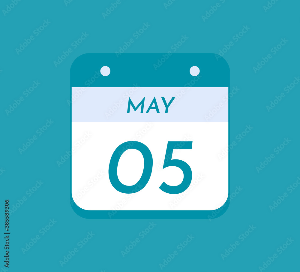 May 05 Single Day Calendar, 05 May May 05 Single Day Calendar, 05 May