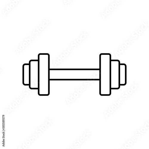 barbell icon element of fitness icon for mobile concept and web apps. Thin line barbell icon can be used for web and mobile. Premium icon on white background photo