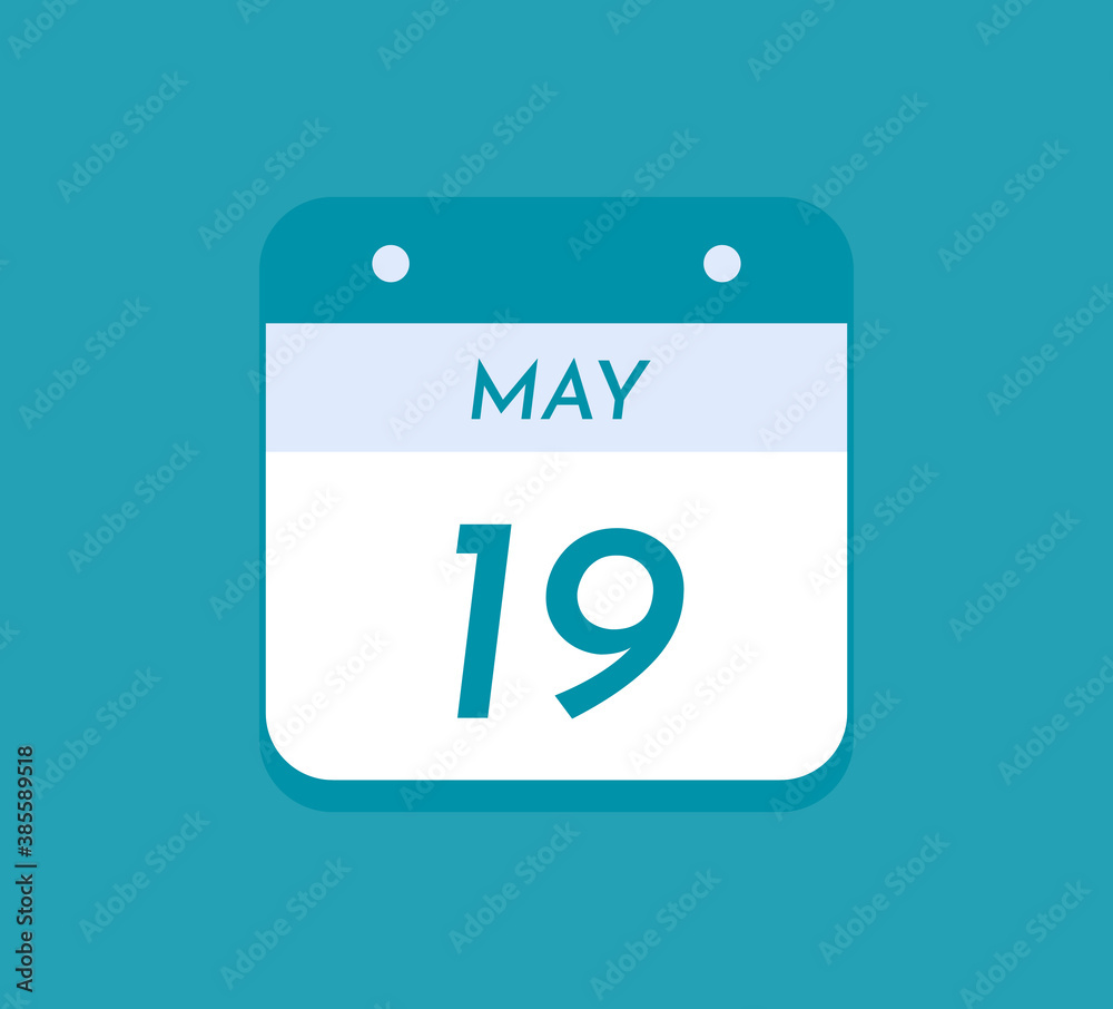 May 19 Single Day Calendar, 19 May May 19 Single Day Calendar, 19 May