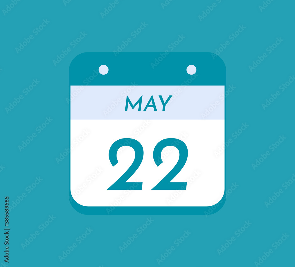 May 22 Single Day Calendar, 22 May May 22 Single Day Calendar, 22 May